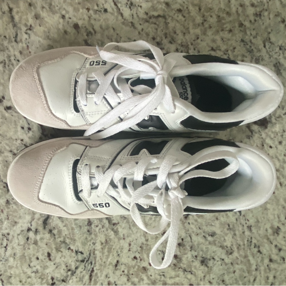 New Balance 550 White and Black Women's Sneakers